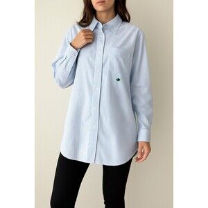 Zendaya x Tommy Hilfiger Striped Oversized Shirt Womens 2 Blue White Tunic